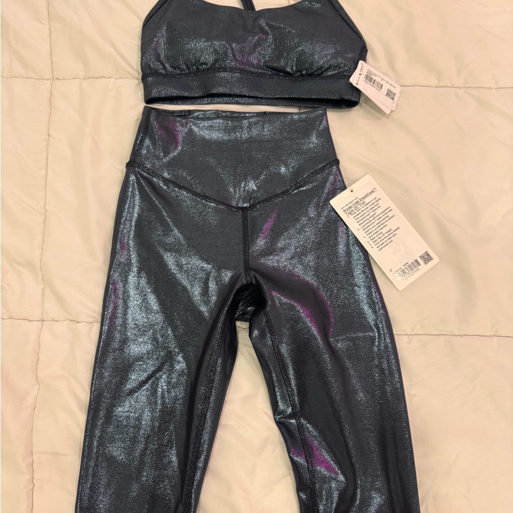 Shiny Metallic Activewear Set